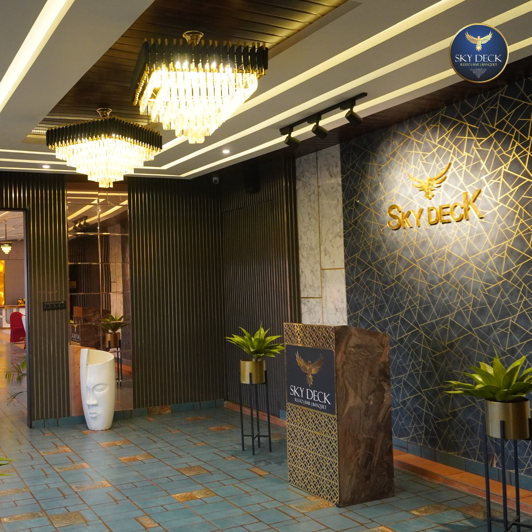 Luxurious golden cocktail